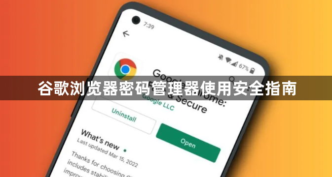谷歌浏览器密码管理器使用安全指南1
