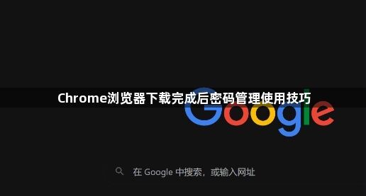 Chrome浏览器下载完成后密码管理使用技巧1