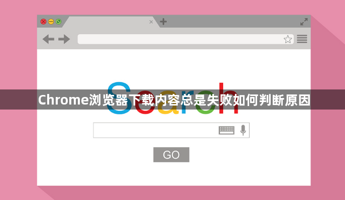 Chrome浏览器下载内容总是失败如何判断原因1