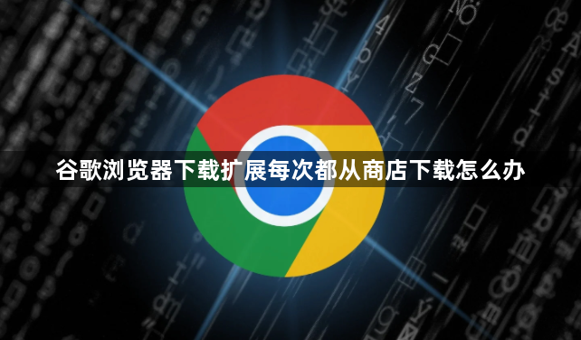 谷歌浏览器下载扩展每次都从商店下载怎么办1