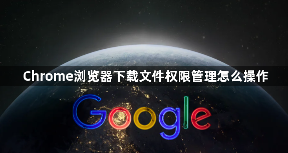 Chrome浏览器下载文件权限管理怎么操作1