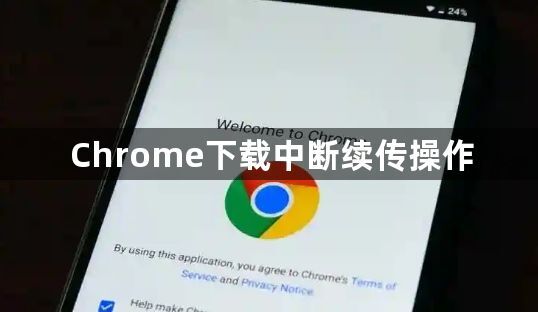Chrome下载中断续传操作1