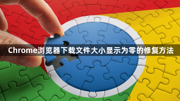 Chrome浏览器下载文件大小显示为零的修复方法1