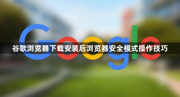 谷歌浏览器下载安装后浏览器安全模式操作技巧1