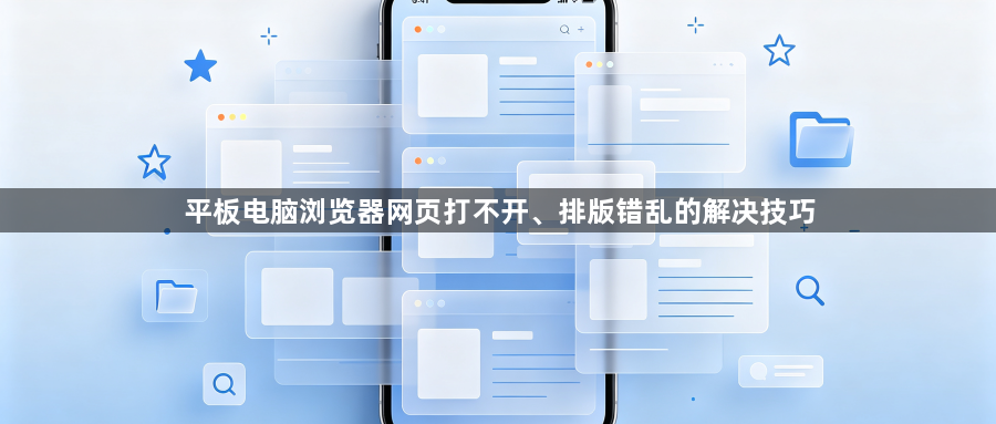 平板电脑浏览器网页打不开、排版错乱的解决技巧1