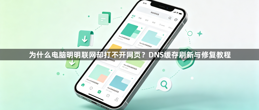 为什么电脑明明联网却打不开网页？DNS缓存刷新与修复教程1