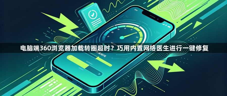电脑端360浏览器加载转圈超时?巧用内置网络医生进行一键修复1
