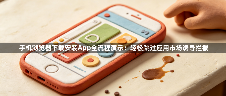 手机浏览器下载安装App全流程演示:轻松跳过应用市场诱导拦截1