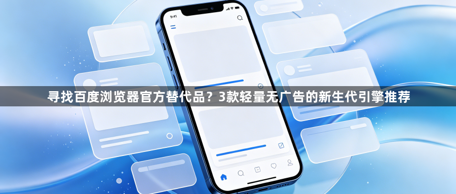 寻找百度浏览器官方替代品?3款轻量无广告的新生代引擎推荐1