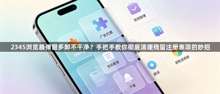 2345浏览器弹窗多卸不干净?手把手教你彻底清理残留注册表项的妙招1