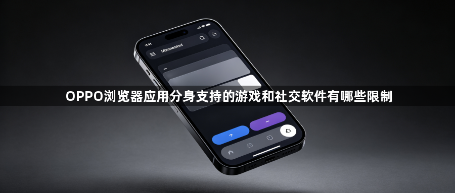 OPPO浏览器应用分身支持的游戏和社交软件有哪些限制1