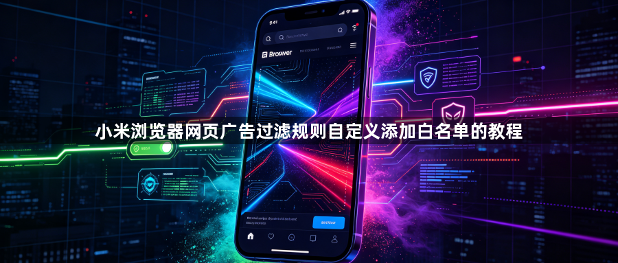 小米浏览器网页广告过滤规则自定义添加白名单的教程1