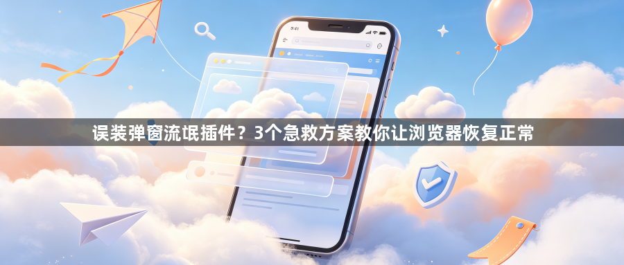 误装弹窗流氓插件？3个急救方案教你让浏览器恢复正常1