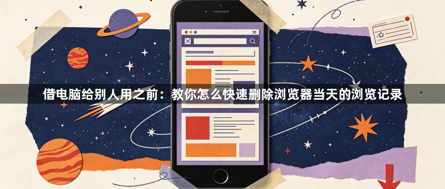 借电脑给别人用之前:教你怎么快速删除浏览器当天的浏览记录1
