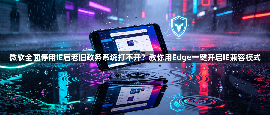 微软全面停用IE后老旧政务系统打不开？教你用Edge一键开启IE兼容模式1