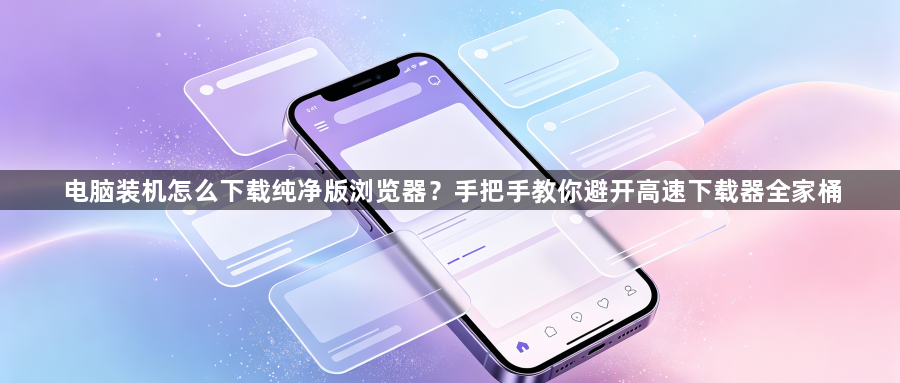 电脑装机怎么下载纯净版浏览器?手把手教你避开高速下载器全家桶1